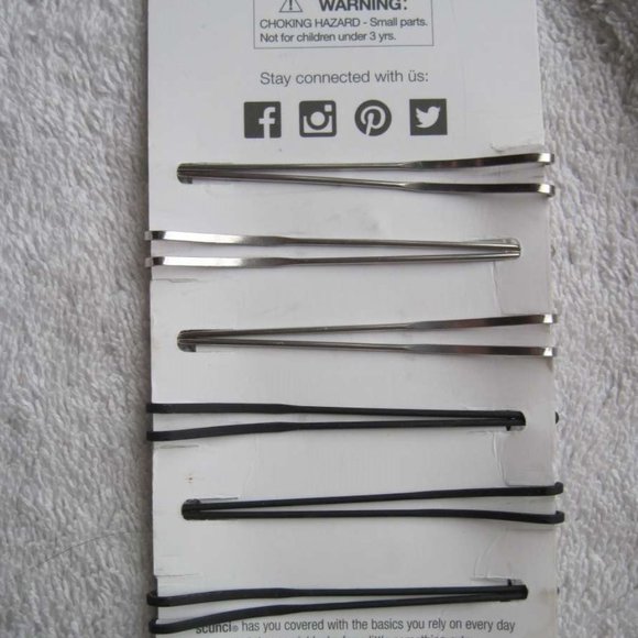 6 Scunci Open Design Betsy Metal Bobby Slide Hair Pin Silver Bronze Copper Black - Picture 10 of 12
